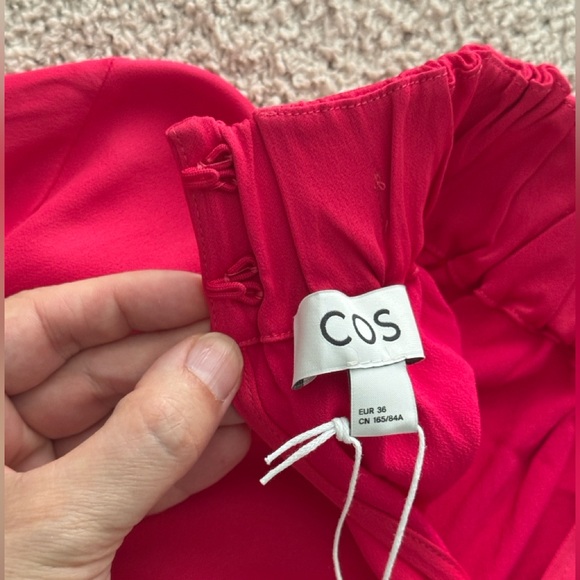 COS High-Neck Satin top Pink - Picture 6 of 11